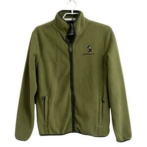 Walt Disney World Embroidered Mickey Mouse Zip Up Fleece Jacket